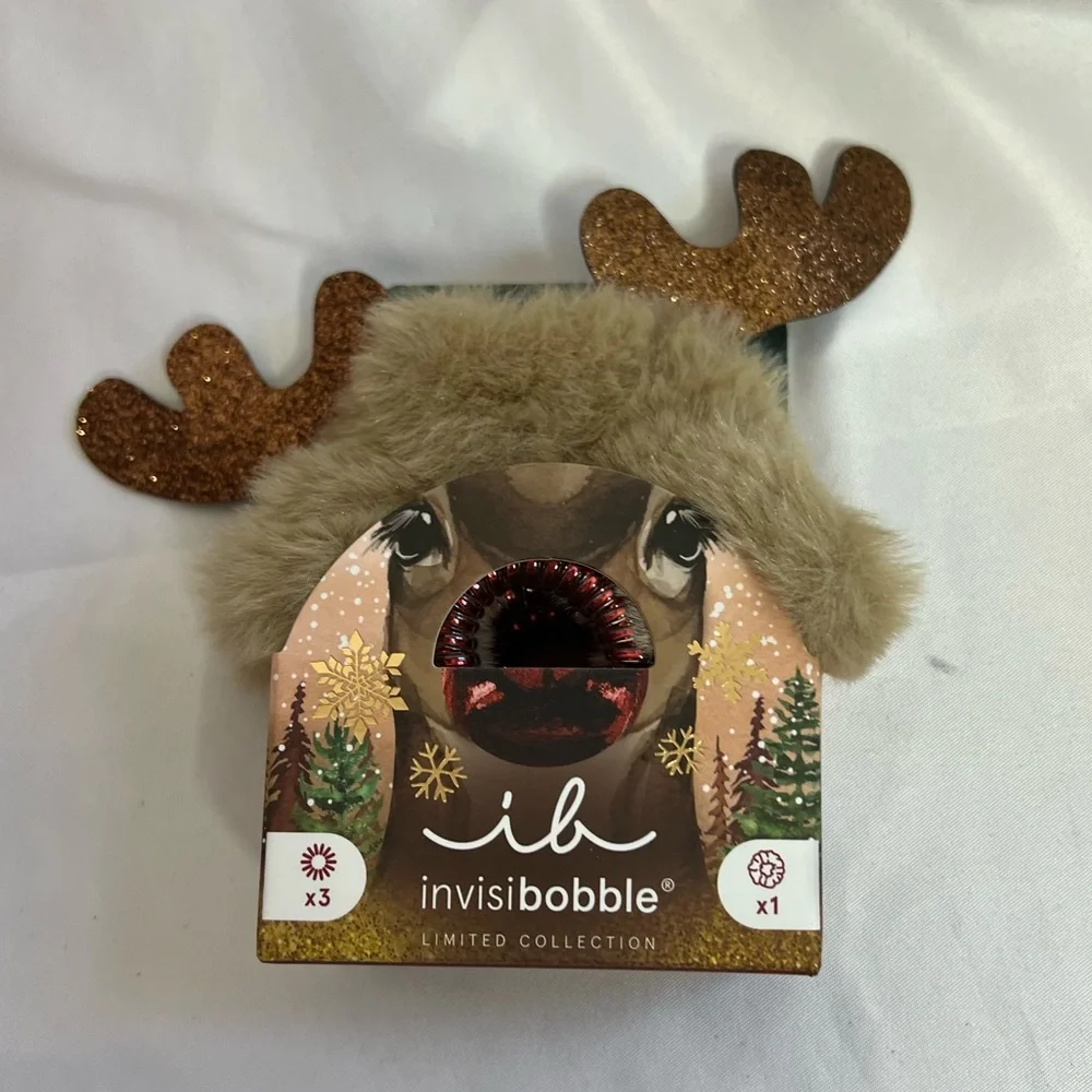 Invisibobble Red Nose Reindeer Holiday Gift Set, NIB